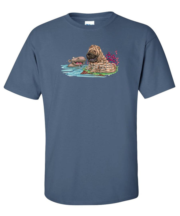 Shar Pei - Hippo Water - Caricature - T-Shirt