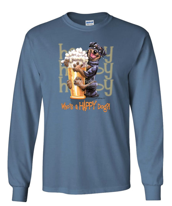 Rottweiler - Who's A Happy Dog - Long Sleeve T-Shirt