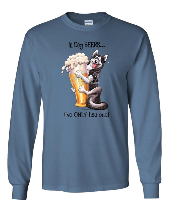 Siberian Husky - Dog Beers - Long Sleeve T-Shirt