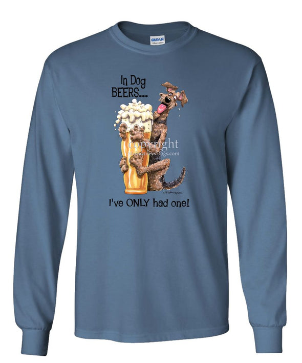 Airedale Terrier - Dog Beers - Long Sleeve T-Shirt