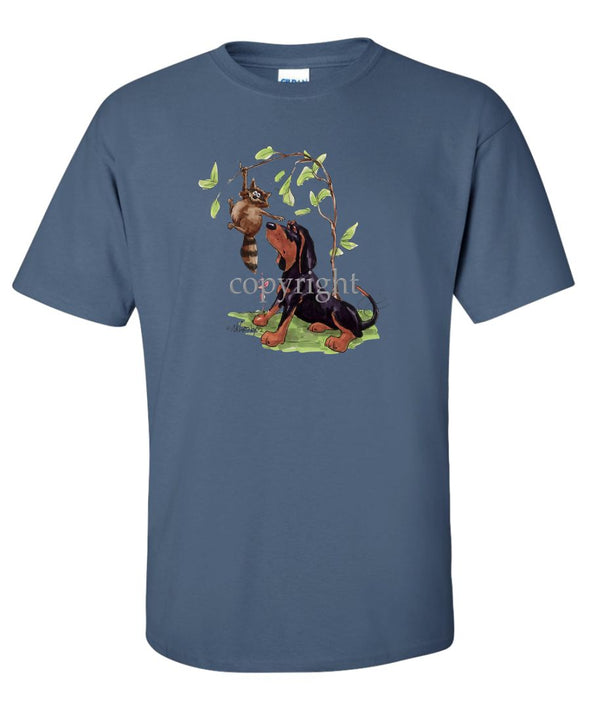 Black And Tan Coonhound - Caricature - T-Shirt