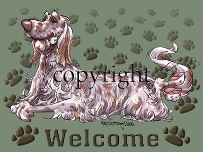 English Setter - Welcome - Mat