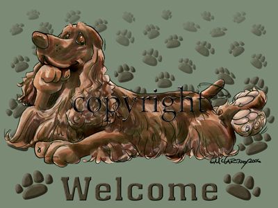 Field Spaniel - Welcome - Mat