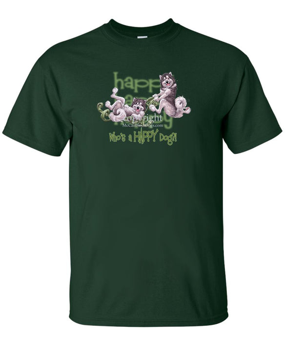 Alaskan Malamute - Who's A Happy Dog - T-Shirt