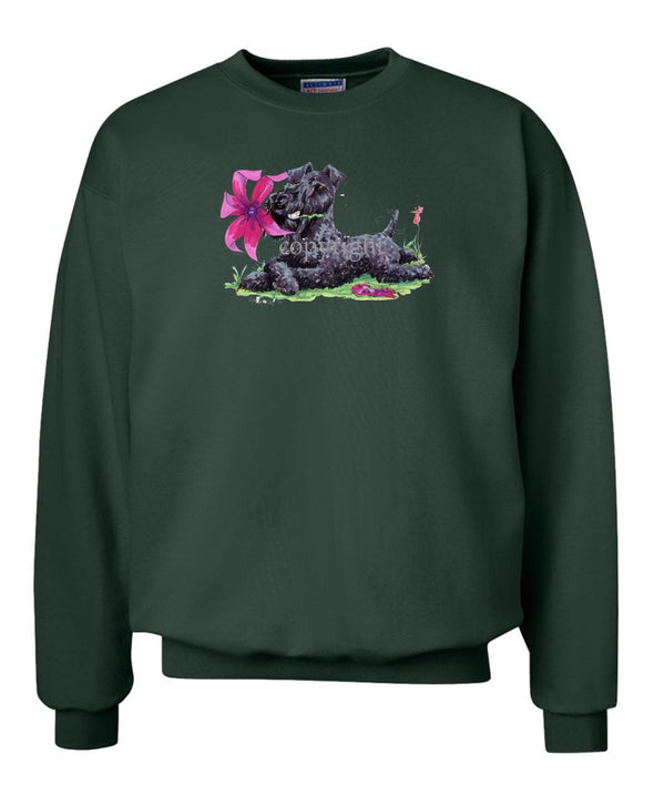 Kerry Blue Terrier - Flower - Caricature - Sweatshirt