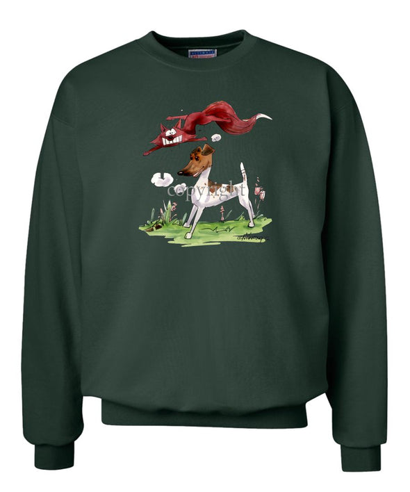 Smooth Fox Terrier - With Fox - Caricature - Sweatshirt