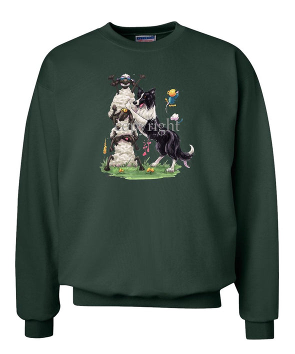 Border Collie - Stacking Sheep - Caricature - Sweatshirt