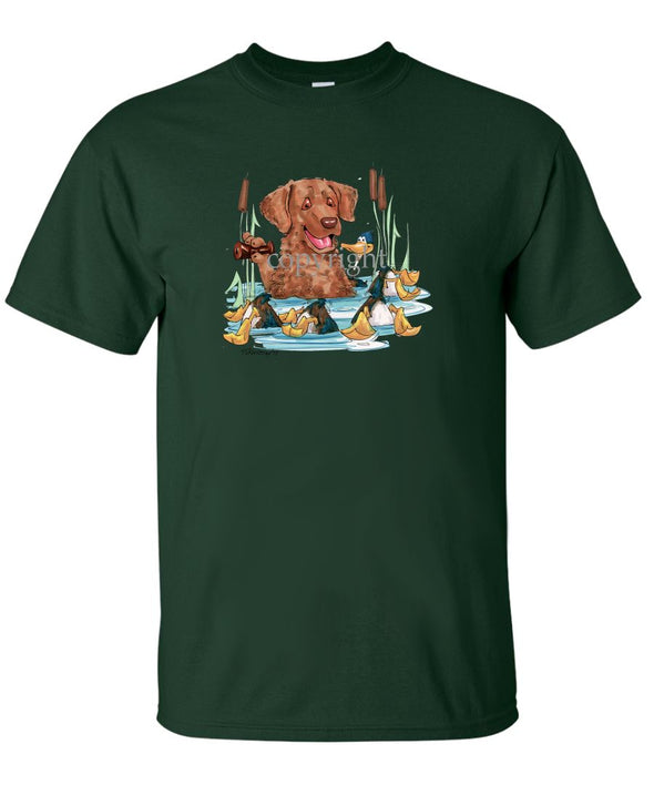 Chesapeake Bay Retriever - Duck Call - Caricature - T-Shirt