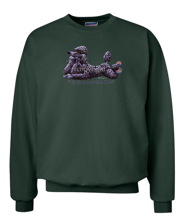Poodle  Black - All About The Dog - Sweatshirt