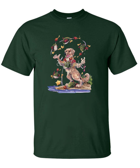 Golden Retriever - Juggling Ducks - Caricature - T-Shirt