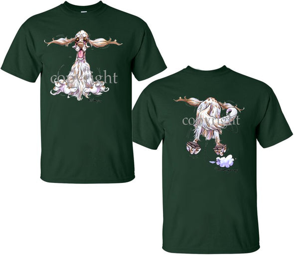 English Setter - Coming and Going - T-Shirt (Double Sided)