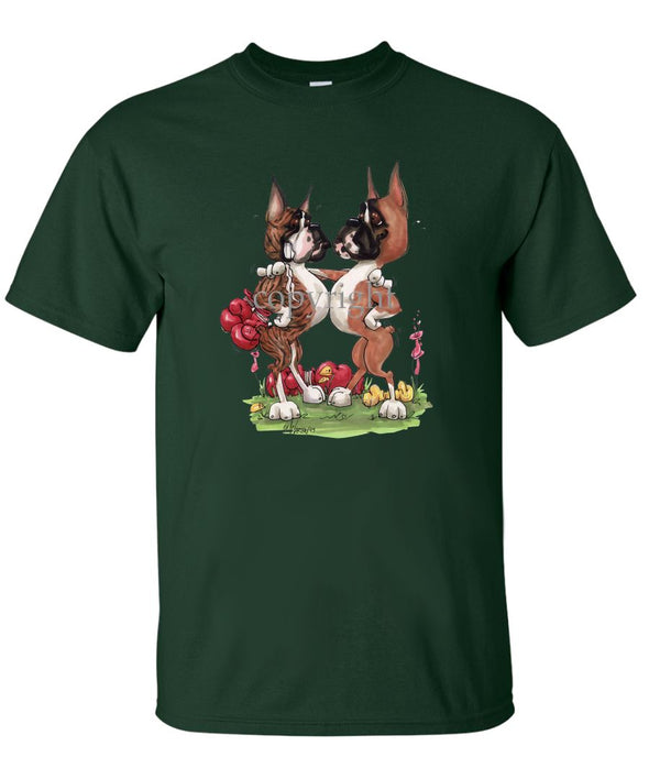 Boxer - Group With Boxing Gloves - Caricature - T-Shirt
