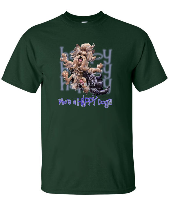 Yorkshire Terrier - Who's A Happy Dog - T-Shirt
