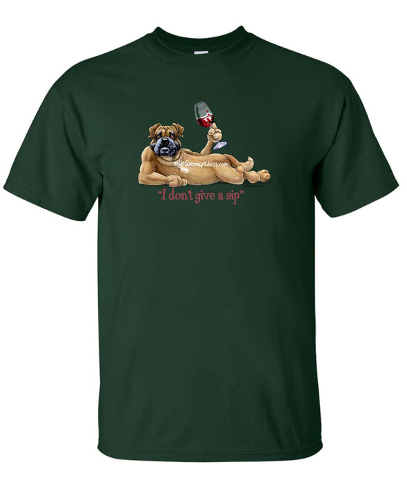Bullmastiff - I Don't Give a Sip - T-Shirt