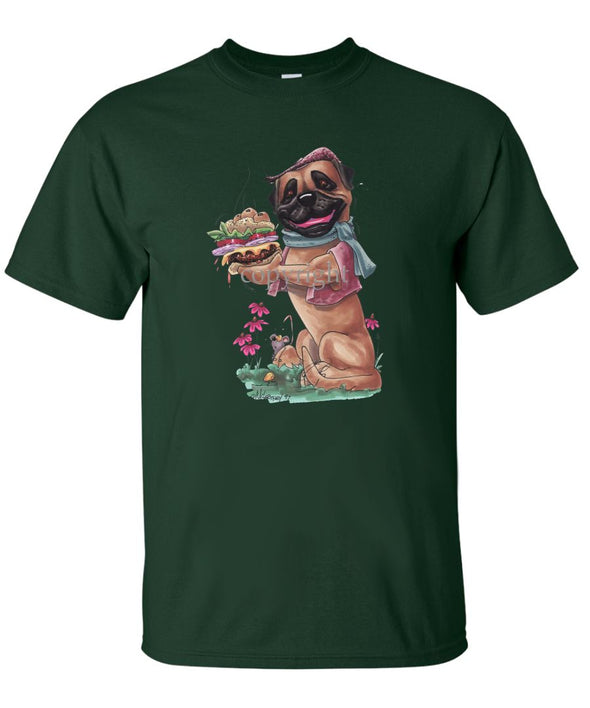 Bullmastiff - Cheeseburger - Caricature - T-Shirt
