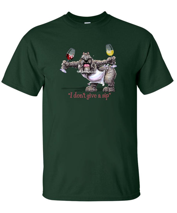 Bouvier Des Flandres - I Don't Give a Sip - T-Shirt