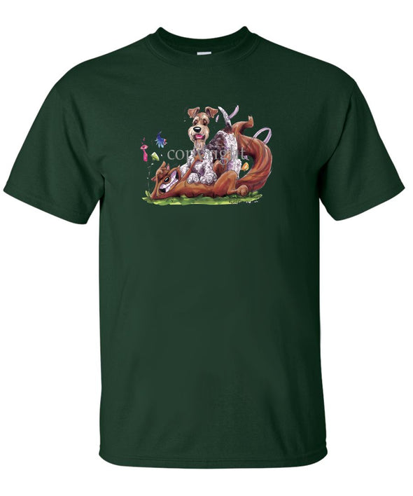 Wire Fox Terrier - Tickling Fox - Caricature - T-Shirt