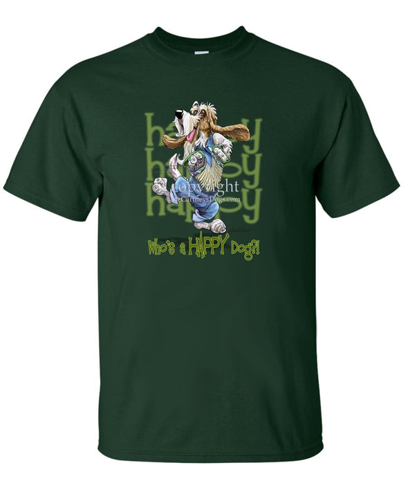 Petit Basset Griffon Vendeen - Who's A Happy Dog - T-Shirt