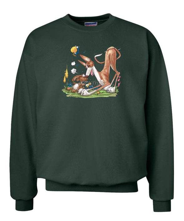 Ibizan Hound - With Rabbit - Caricature - Sweatshirt
