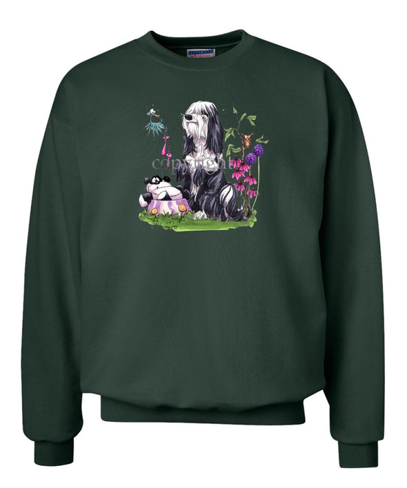 Tibetan Terrier - Panda In Dish - Caricature - Sweatshirt