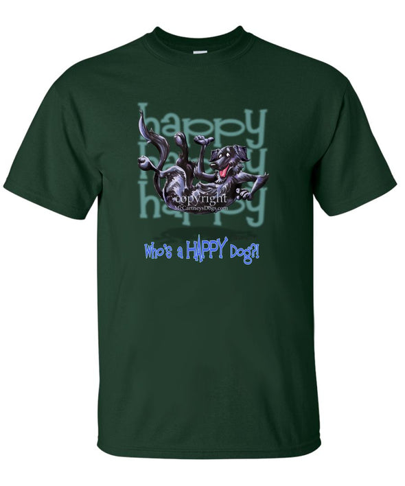 Flat Coated Retriever - Who's A Happy Dog - T-Shirt
