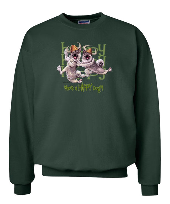 Norwegian Elkhound - Who's A Happy Dog - Sweatshirt