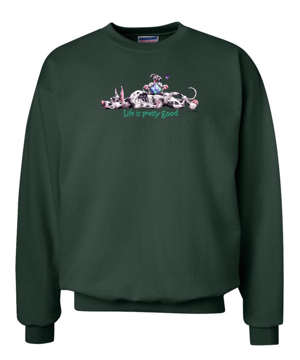 Great Dane  Harlequin - Life Is Pretty Good - Sweatshirt