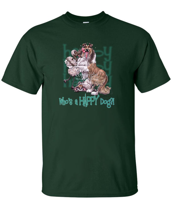 Collie - Who's A Happy Dog - T-Shirt