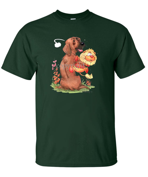 Rhodesian Ridgeback - Stuffed Lion - Caricature - T-Shirt