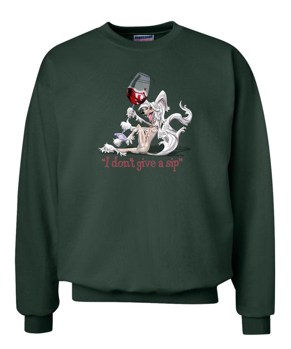 Chinese Crested - I Don't Give a Sip - Sweatshirt