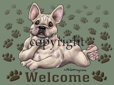 French Bulldog - Welcome - Mat