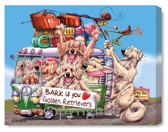Golden Retriever - Bark If You Love - Canvas