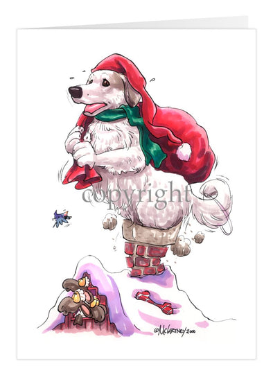 Great Pyrenees - Rooftop - Christmas Card