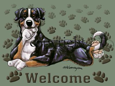 Greater Swiss Mountain Dog - Welcome - Mat