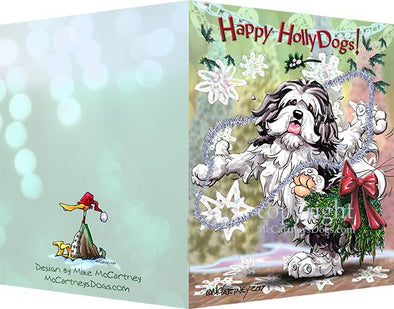 Havanese - Happy Holly Dog Pine Skirt - Christmas Card