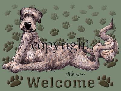 Irish Wolfhound - Welcome - Mat
