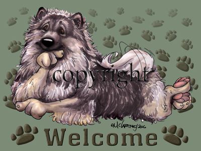 Keeshond - Welcome - Mat