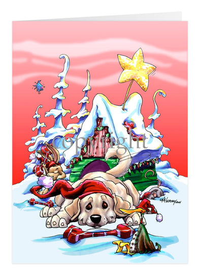 Labrador Retriever - Doghouse - Christmas Card
