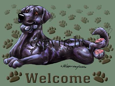 Labrador Retriever Black - Welcome - Mat