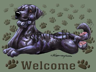 Labrador Retriever Black - Welcome - Mat