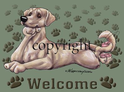 Labrador Retriever Yellow - Welcome - Mat