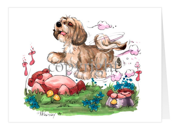 Lhasa Apso - Puppy - Caricature - Card