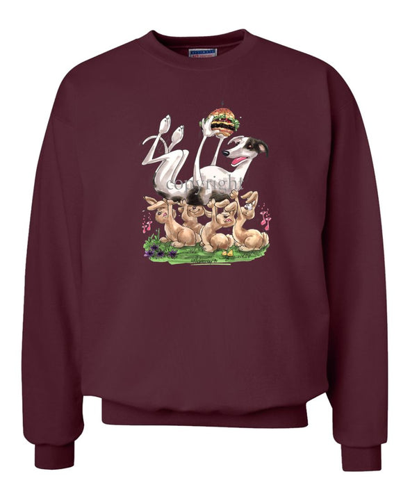 Greyhound - Cheesburger - Caricature - Sweatshirt