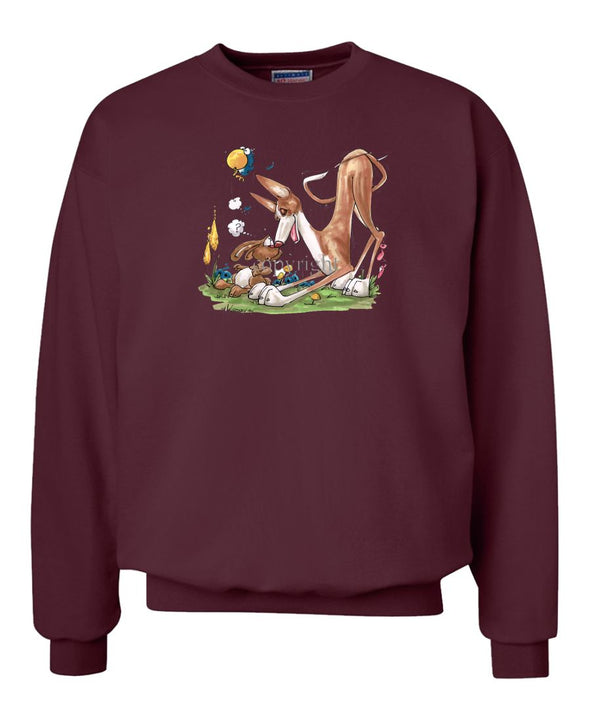 Ibizan Hound - With Rabbit - Caricature - Sweatshirt