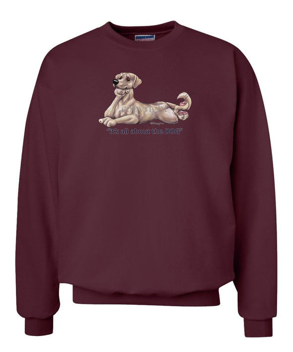 Labrador Retriever  Yellow - All About The Dog - Sweatshirt