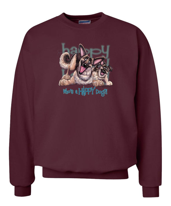German Shepherd - Who's A Happy Dog - Sweatshirt
