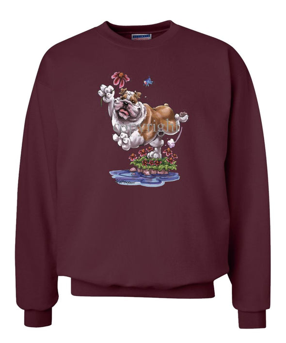 Bulldog - With Flower - Caricature - Sweatshirt