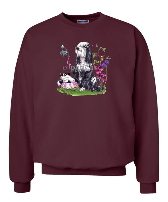 Tibetan Terrier - Panda In Dish - Caricature - Sweatshirt