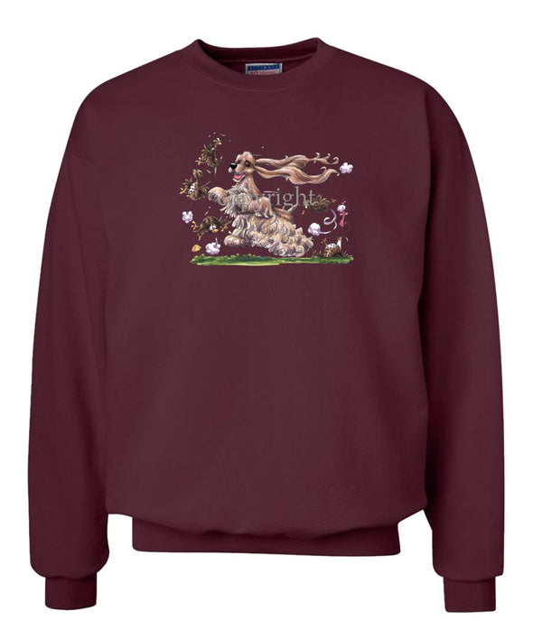 Cocker Spaniel - Chasing Quail - Caricature - Sweatshirt
