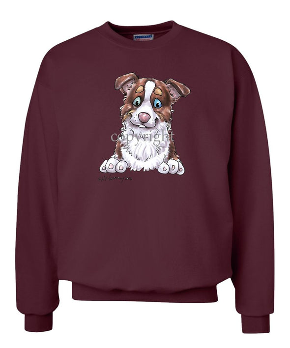 Border Collie  Red Tri - Puppy - Caricature - Sweatshirt